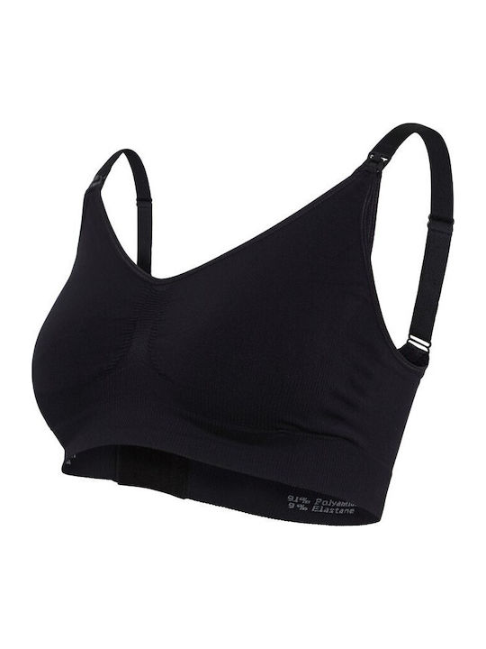 Carriwell Maternity & Nursing Bra with Clips Black/Beige