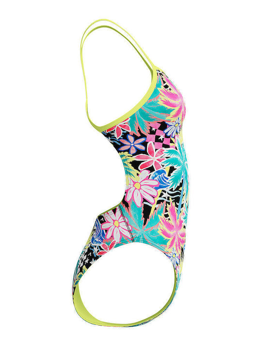 Printed Activewear Swimsuit Tropicana Black