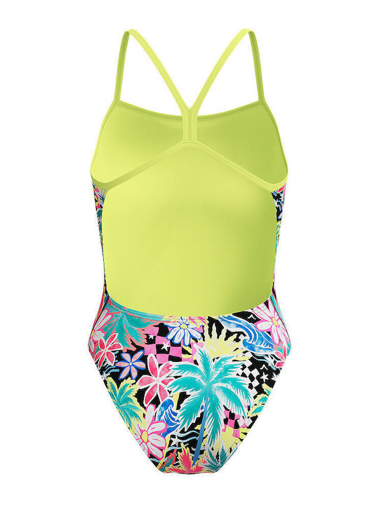 Printed Activewear Swimsuit Tropicana Black