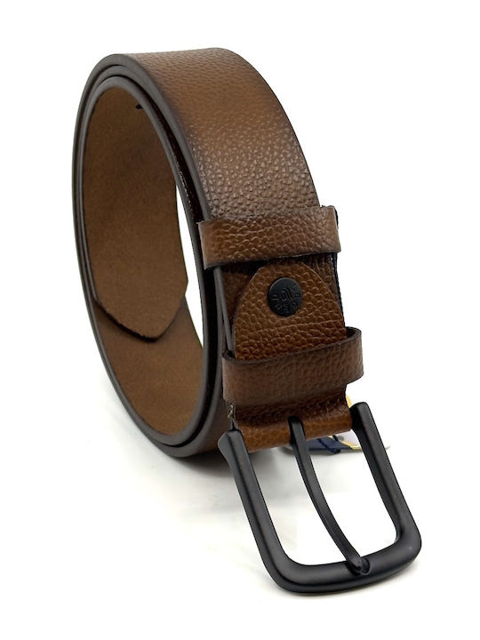 Breit Herren Gürtel Leder Tabac Braun