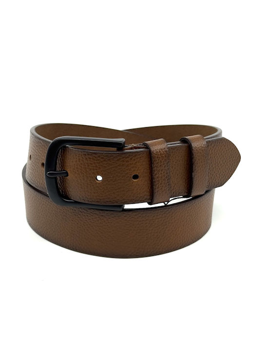 Breit Herren Gürtel Leder Tabac Braun