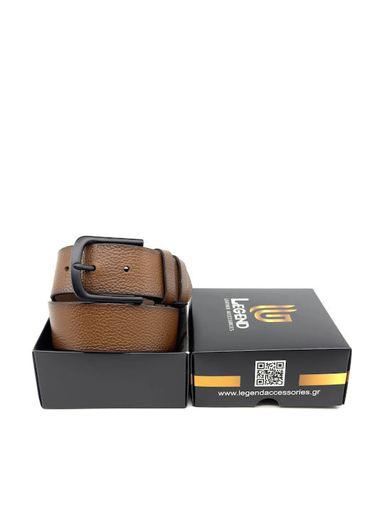 Breit Herren Gürtel Leder Tabac Braun