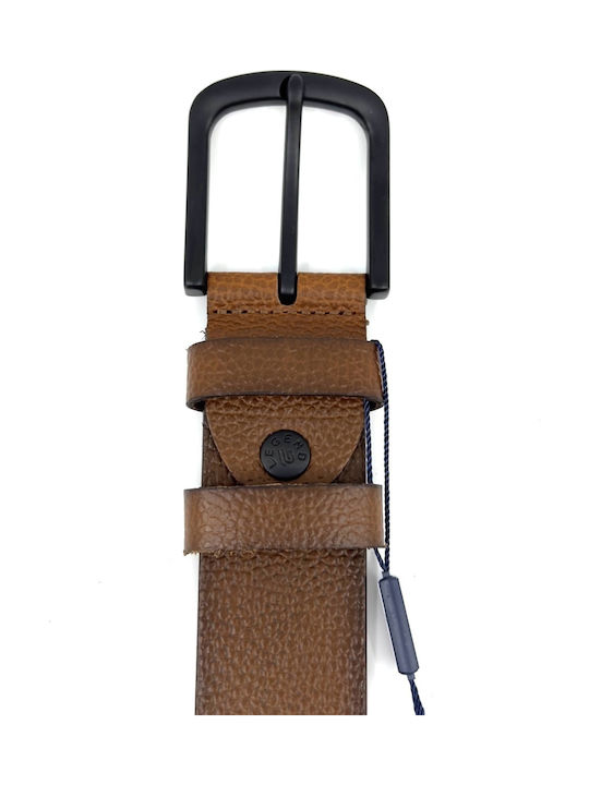 Breit Herren Gürtel Leder Tabac Braun