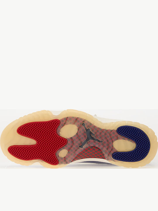 Air  11 Retro Boots Deep Royal Blue / Fire Red / Sail / Black / Muslin