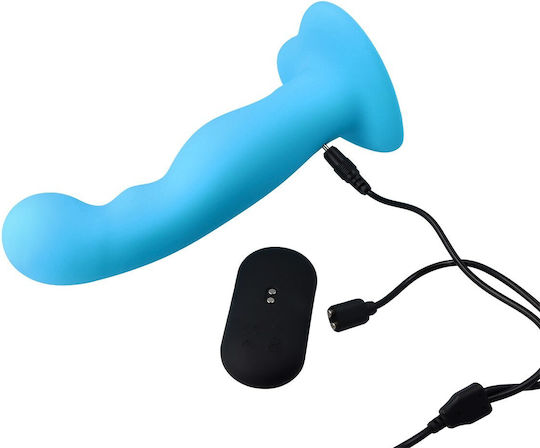Virgite Klassisch Vibrator mit Fernbedienung 4cm Hellblau