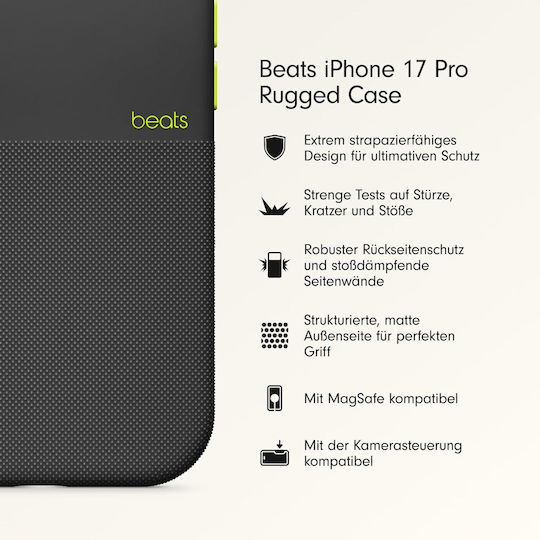 Beats Rugged Back Cover Πλαστικό Everest Black (iPhone 17 Pro)
