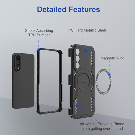 Techsuit Umschlag Rückseite Kunststoff Schwarz (OnePlus Nord 5)