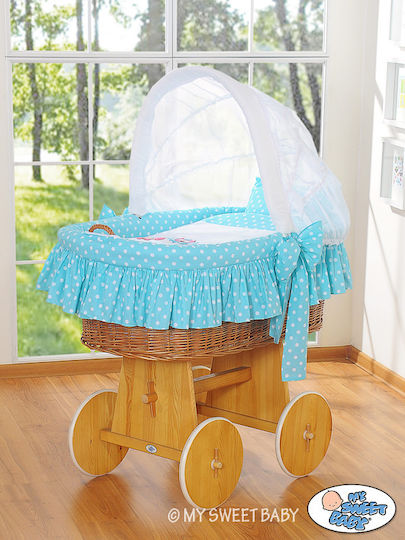 My Sweet Baby Strohmoseskorb mit Gestell Beiges