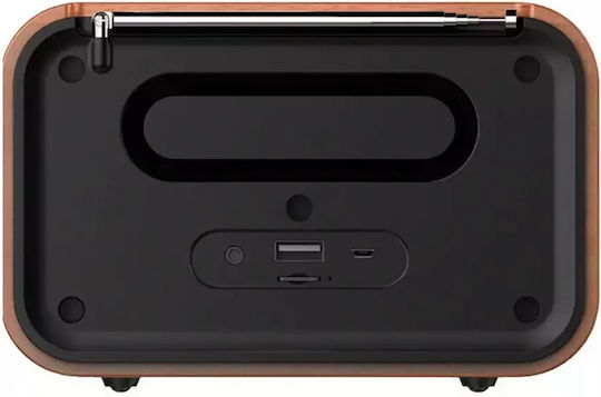 Verk Group 06242V Настолен Акумулаторен Радиоприемник с Bluetooth и USB Кафяв