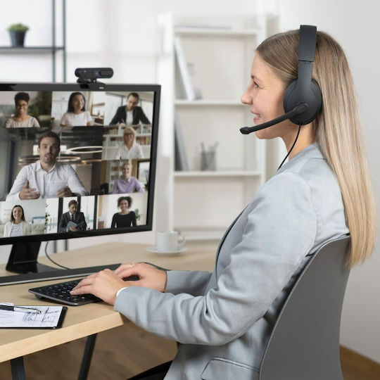 HAMA Auf dem Ohr Multimedia-Headsets mit Mikrofon und Verbindung USB-A in Schwarz Farbe 00139935