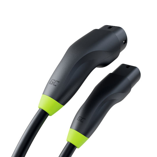 Green Cell Three-Phase Charging Cable 5m Type 2 - Type 2 EVKABGC03