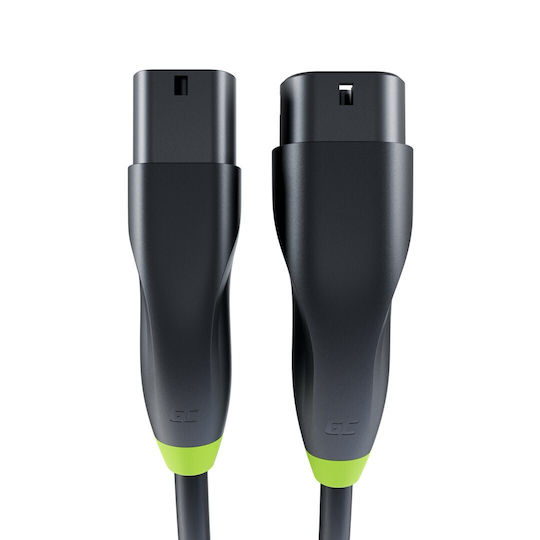 Green Cell Three-Phase Charging Cable 5m Type 2 - Type 2 EVKABGC03