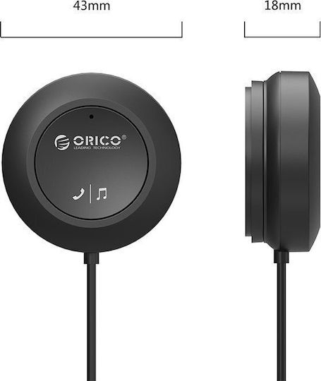 Bluetooth Ресийвър Orico Bcr02-bk Автомобили Смартфони Таблети Устройства с Bluetooth USB 3.5 мм Жак Черен