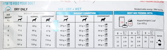 Hypoallergenic 3.5kg Dry Food Gluten-Free for Adult Small Breed Dogs with Meat and Rice