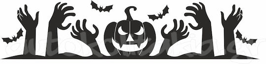 Αυτοκόλλητο Βιτρίνας - Halloween 29 - Ματζέντα