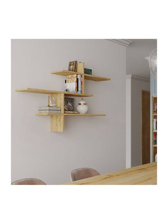 Ράφι Τοίχου Σκάλα Hermes Μπεζ 123x22x80εκ.