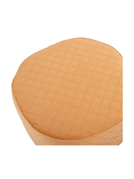 Stool For Living Room Upholstered with Velvet Sinta Gold 42x42x38cm