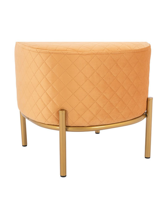 Stool For Living Room Upholstered with Velvet Sinta Gold 42x42x38cm