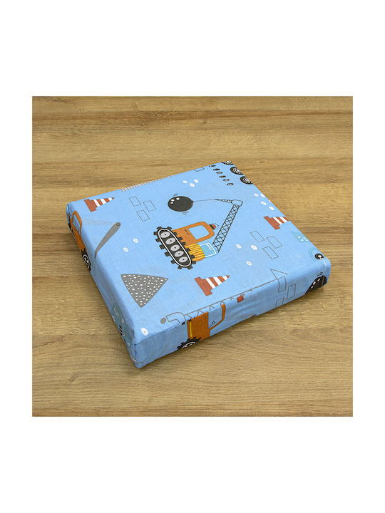 Lino Home Σετ Σεντόνια Ημίδιπλα Βαμβακερά Playground Town Petrol 170x260cm 3τμχ