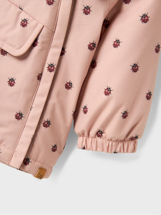 Παιδικό Casual Μπουφάν με Επένδυση & Κουκούλα Ροζ Pink