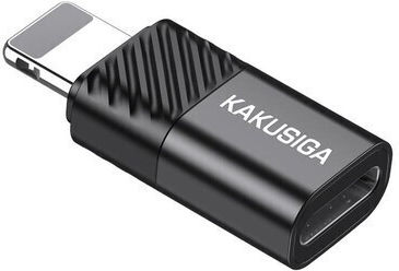 Kakusiga Конвертор Lightning мъжки към USB-C женски Черен 1бр KSC-1408