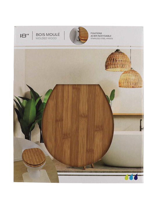 Eurocasa Capacul WC Din Lemn 42.6-46x37cm Maro