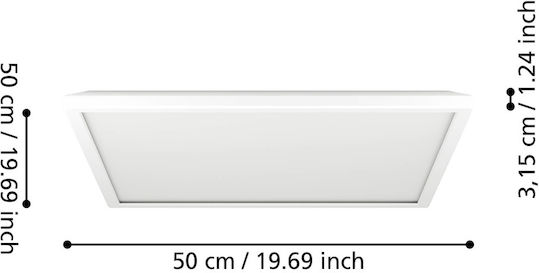 Led Panel Rovito X 50x50x3.2cm Ν 901452