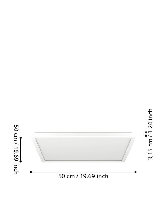 Led Panel Rovito-r X 50x50x3.2cm Ν 901462