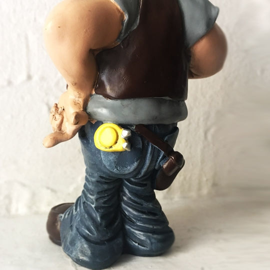 SP Souliotis Figurină Decorativă Statuetă Din Plastic Muncitor Cu Mustață 9x7x16cm
