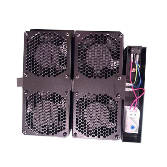 Cooling Unit 4 Fans Thermostat Power On Tsfan-s4 Floor Standing Rack Cabinet 600x800mm