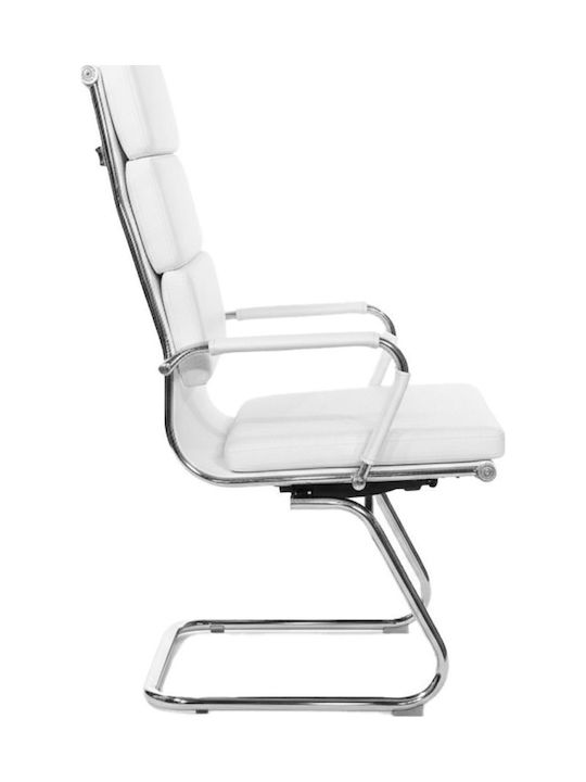 Chair Visitor Veilstone Reception in White Color 55x50x107cm 1pcs
