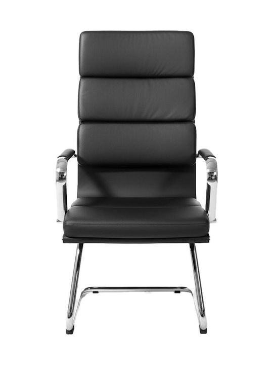 Chair Visitor Veilstone Reception in Black Color 55x50x107cm 1pcs