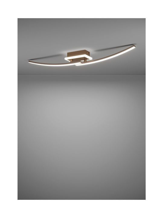 Eglo Lungolago Ceiling Mount Light 74cm Brown with Integrated LED