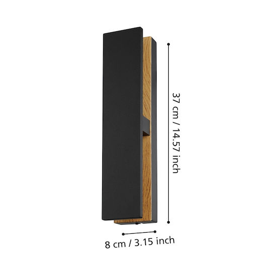 Eglo Costorio Επιτοίχια Εξωτερική Πλαφονιέρα LED IP44 12W 37x11x8εκ.