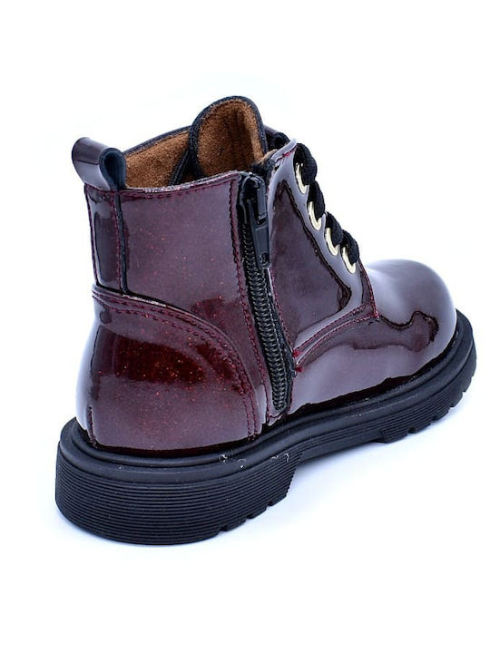 Anatomice Ghete Copii din Piele Burgundy