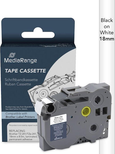 MediaRange Bandă de Etichetare 8m x 18mm în Culoarea Negru 1buc