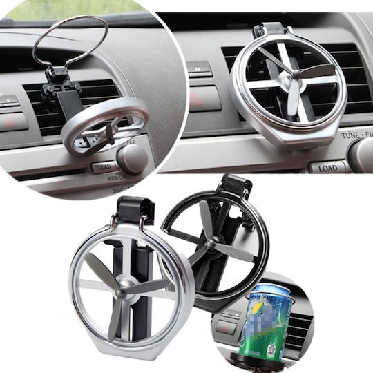 Car Cup Holder 2 Positions for Console in Silver Color