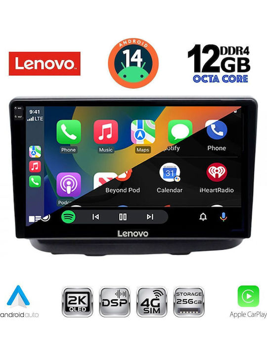 Lenovo Car Audio System for Fiat Doblo 2002-2009 (Bluetooth/USB/WiFi/GPS/Apple-Carplay/Android-Auto) with Touch Screen 10"