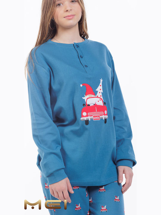 MEI Детска пижама Petrol Blue