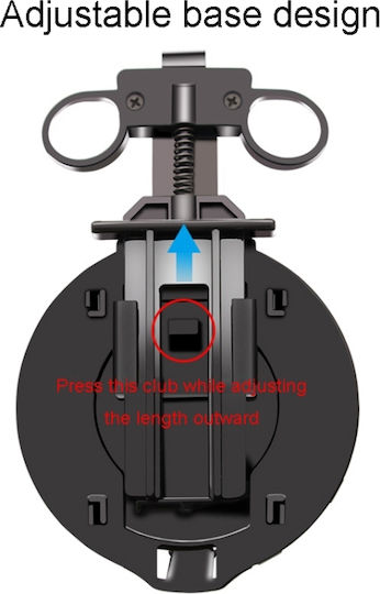 Car Cup Holder 1 Position for AC Vents in Black Color