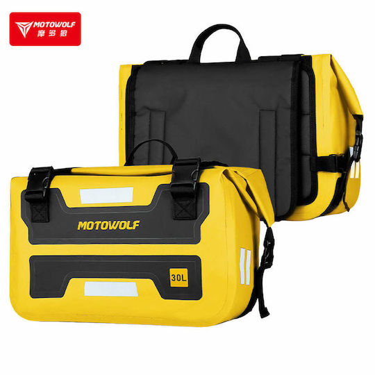 Motowolf Motorcycle Tail Bag 60lt Yellow