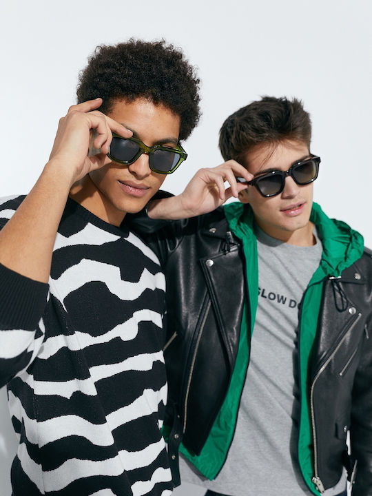 Hawkers One Uptown Unisex Γυαλιά Ηλίου με Κοκκάλινο Σκελετό Cristal Grey Moss