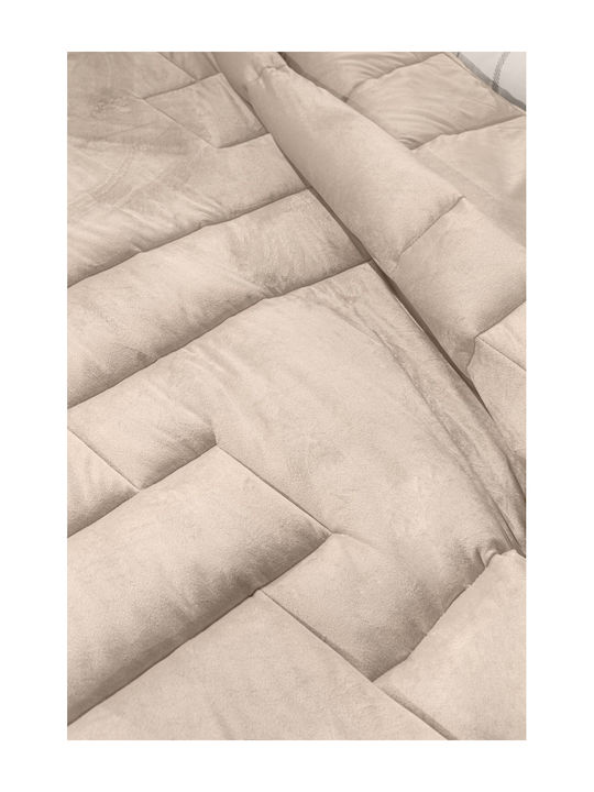 Guy Laroche Set Pilotă Semi-dublu 180x240cm Scarlett Bej 2buc 530 g/mp²Gsm