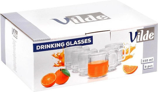 Vilde Set of Glasses Water made of Glass 350ml 6pcs