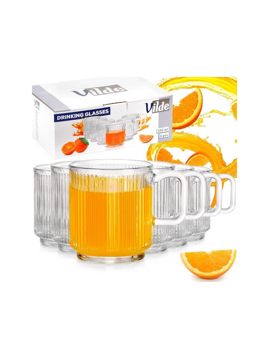 Vilde Set of Glasses Water made of Glass 350ml 6pcs