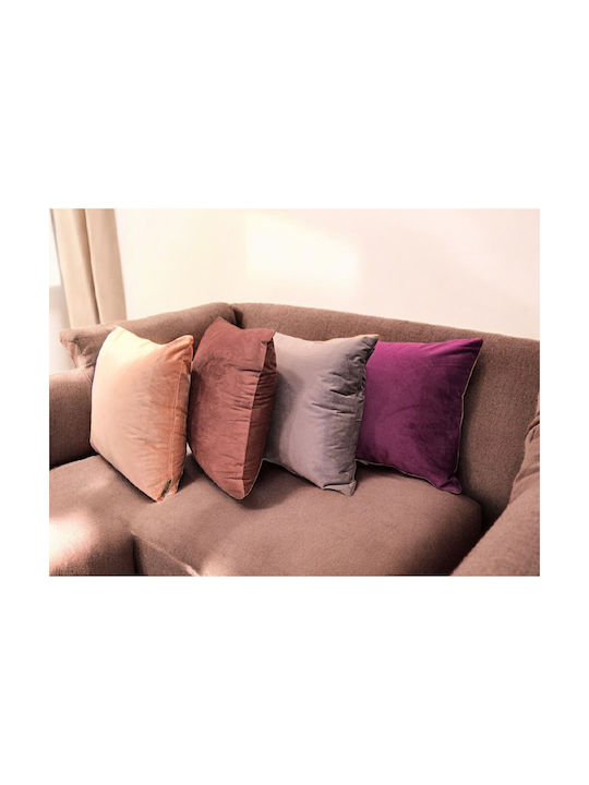 Decorative Pillow Case from Velvet Mauve 45x45cm.