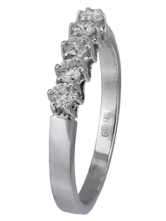 Femeie Inel cu Diamant din Aur alb 18K