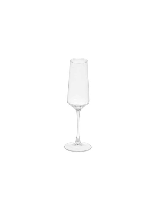 Yuk Set of Glasses Champagne / White Wine made of Glass Stemmed 6pcs
