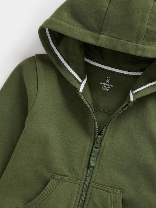 Kids Cardigan with Hood Khaki