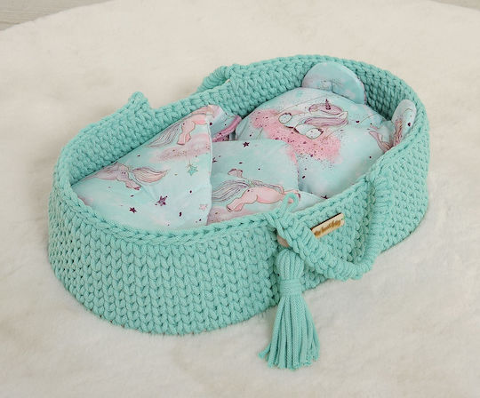 Doll Blanket Bear Pillow Mint Unicorns